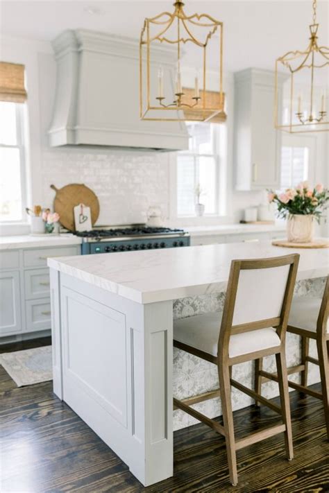 How to design kitchen cabinets in a farmhouse? Timeless Tranquil White & Grey Kitchen Tour | Gray, white ...