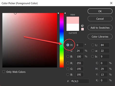Photoshop Colour Picker Click On Hue Photoshop For Beginners