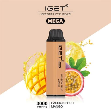 Iget Mega Passion Fruit Mango 3000 Puffs Iget Vape Australia
