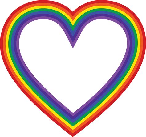 Free Clipart Of A Rainbow Heart