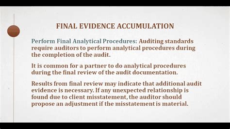 Messier, glover, prawitt & boh, margaret. Auditing and Assurance Services Chapter 24 (Completing the ...
