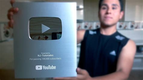 Placa De 100k Suscriptores BotÓn De Plata De Youtube Youtube