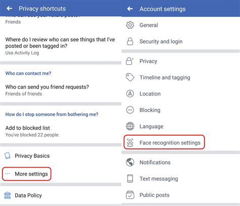 easy steps to turn off the updated facial recognition on facebook