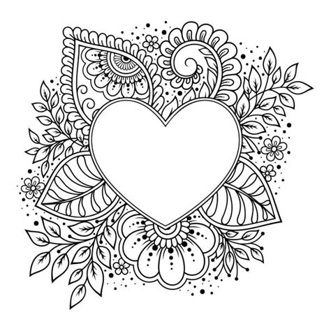 Para Colorear Corazones Dibujos De Mandalas Páginas Para Colorear