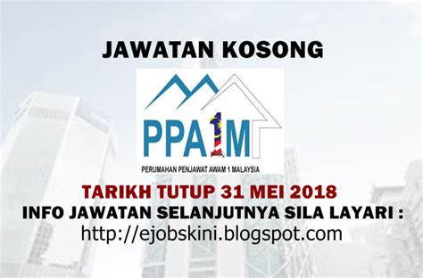 Oleh itu, jika anda mempunyai kemahiran, minat dan kelayakan yang bersesuaian, sila hantar permohonan beserta resume anda ke nurikhwah.annisa@gmail.com. Jawatan Kosong Perumahan Penjawat Awam 1Malaysia (PPAIM ...