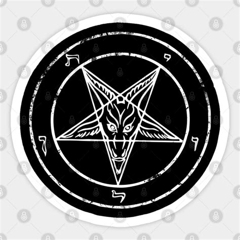 Satan Black Metal Pentagram Satan Baphomet Pentagram Autocollant