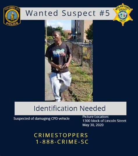 Suspectx5redo City Of Columbia Police Department