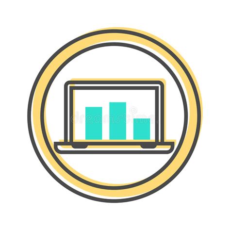 Data Sorting Icon With Laptop Sign Stock Vector Illustration Of