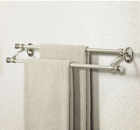 Find contemporary towel racks, toilet paper holders, shelves and more for the bathroom. Beaded Bath Double Towel Bar - Traditional - Towel Bars ...