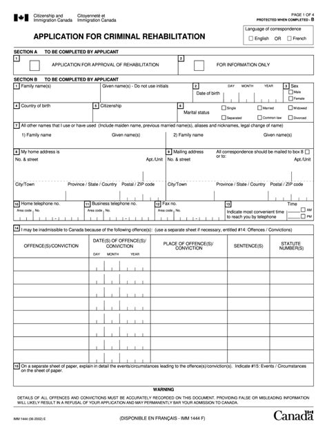2002 Form Canada Imm 1444 Fill Online Printable Fillable Blank