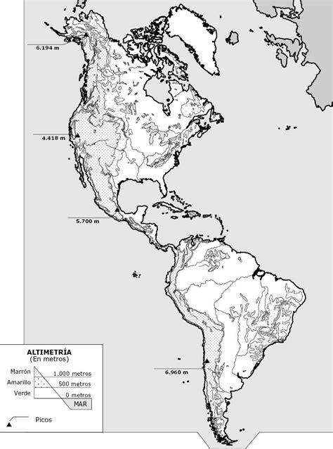 Mapa Mudo Fisico De America Del Sur Para Imprimir
