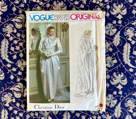 Uncut Vintage Christian Dior Wedding Gown Pattern 2545 Vogue Paris