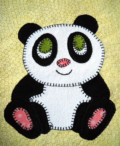 Giant Panda Pdf Applique Quilt Block Pattern Etsy Australia