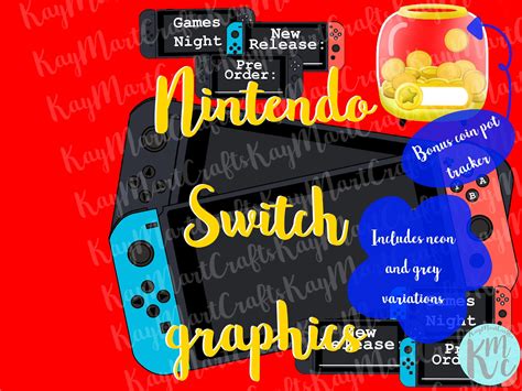 Digital Stickers Nintendo Switch Video Games Console Etsy