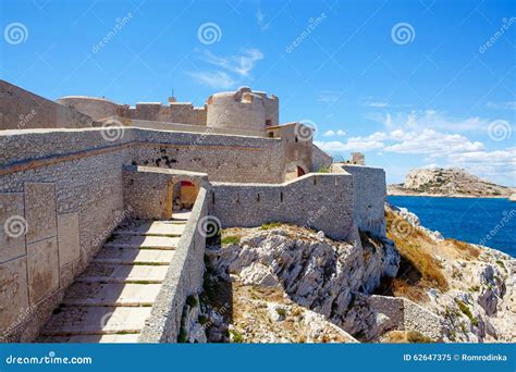 Castle Chateau D If Near Marseille France Stock Image Image Of
