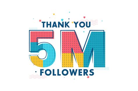 Thank You 5m Followers Celebration Graphic By Stockia · Creative Fabrica