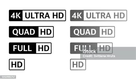 4k Uhd Quad Hd Full Hd And Hd Resolution Presentation Nameplates On