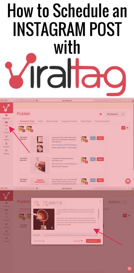 The app also allows you to schedule posts to twitter, facebook, and pinterest. How to Schedule an Instagram Post Using Viraltag - The ...