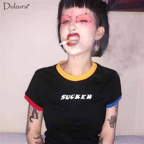 dulzura cotton short sleeve tshirt 2018 summer autumn women t shirts letters print female tops