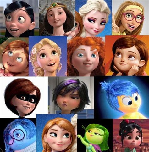 Every Female Character In Every Disneypixar Animated Movie From The