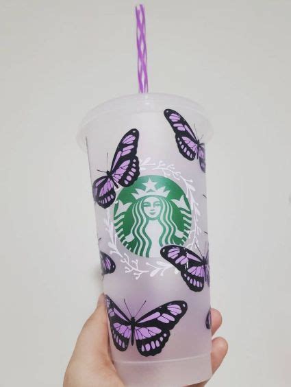Purple Butterfly Starbucks Cup The Custom Movement