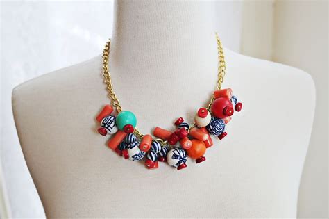 Simple Beaded Statement Necklace X2 A Beautiful Mess