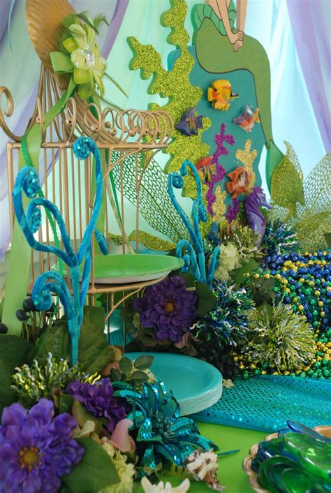 Little Mermaid Under The Sea Theme Party Table Display Decorations By