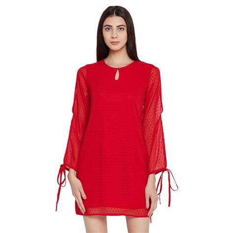 Femella Polyester Red Dresses Buy Femella Polyester Red Dresses
