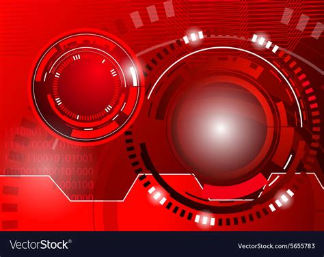 Circle Red Abstract Techno Background Royalty Free Vector