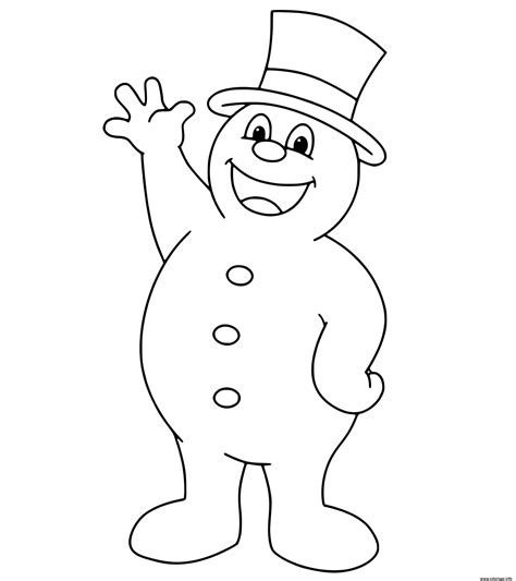 Coloriage Frosty Le Bonhomme De Neige Dessin Bonhomme De Neige à Imprimer