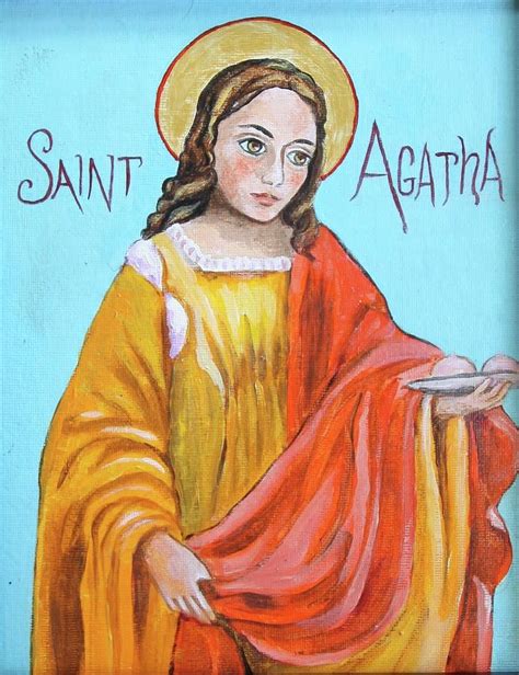St Agatha Virgin Martyr Painting By Jan Mecklenburg Pixels