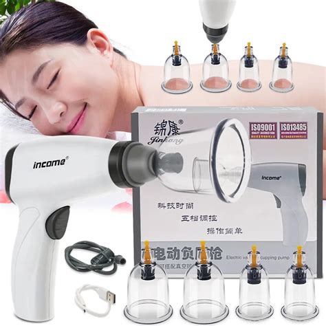 Electric Vacuum Cupping Glasses Professional Suction Cup Anti Cellulite