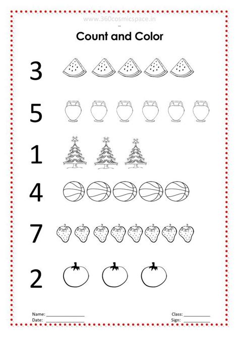 Free Printable Counting Worksheets For Children To Count Circle And