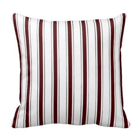 Grey and white accent pillows. Maroon, Gray, and White Striped Pillow | Zazzle.com ...