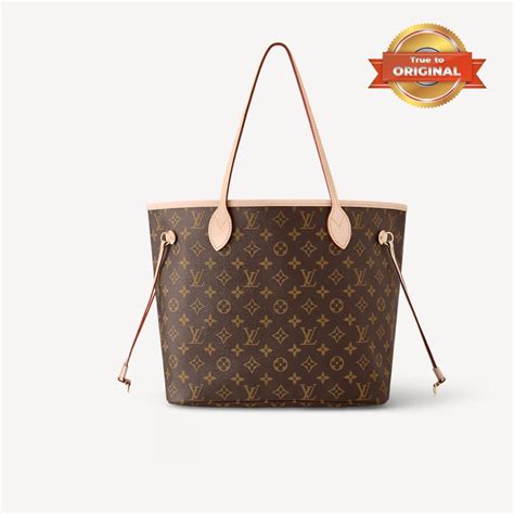 Louis Vuitton Neverfull Mm Tote Bag Monogram Canvas Brown For Women 12