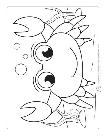 Ocean Animals Coloring Pages for Kids - itsybitsyfun.com