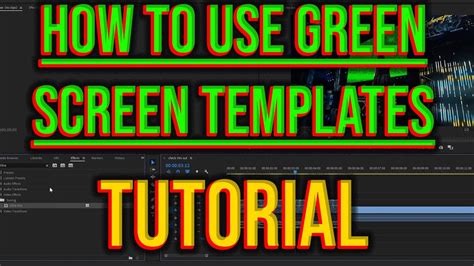 How To Use Green Screen Templates Beginner Editing Tutorial Youtube