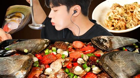 ASMR MUKBANG Super Amazing And Delicious Clam Soup Shellfish Hot