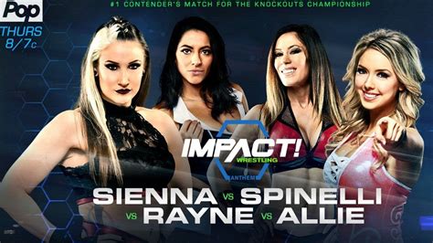 Impact Wrestling Allie Vs Kc Spinelli Vs Madison Rayne Vs Sienna