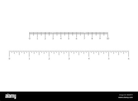 Imperial And Metric Units Measure Scale Overlay Bar For Ruler Stock