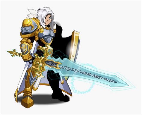 Aqw White Gold Armor Hd Png Download Kindpng