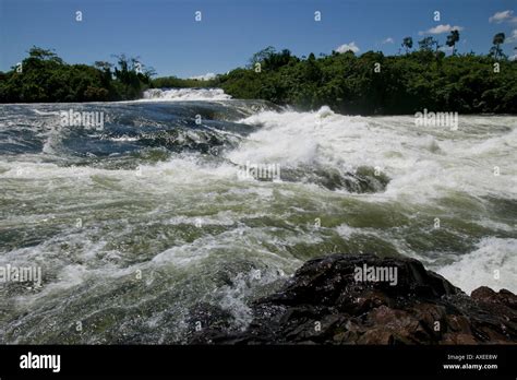 Africa Uganda Jinja Nile River Flows Over Rapids At Bujagali Falls