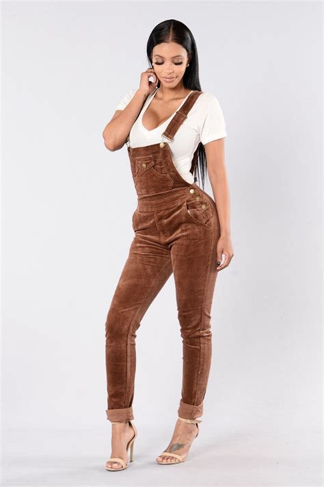 Corduroy Joy Overalls Brown Overalls Velvet Fashion Overall Outfit