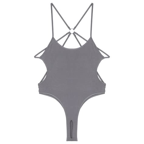 Womens One Piece Swimsuit Monokini Bodysuit Strappy Crotchless Leotard Swimwear Ebay