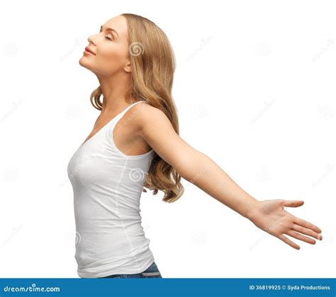 Woman Spreading Hands Stock Image Image Of Arms Adult 36819925