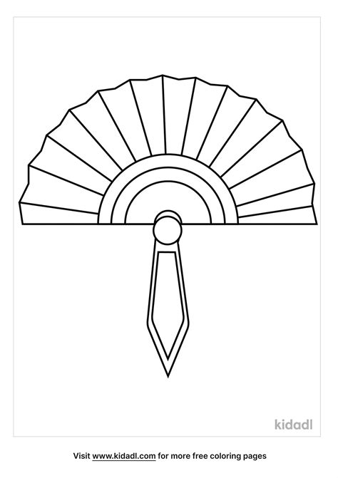 Free Japanese Fan Coloring Page Coloring Page Printables Kidadl