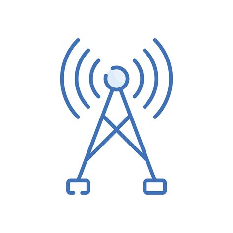 Icono Azul De Comunicación Inalámbrica Ilustración Vectorial Eps 10