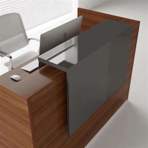 Tera Small Reception Desk Wlight Panel Small Reception