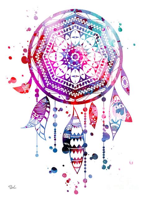 Dream Catcher Painting By Watercolor Girl Pixels