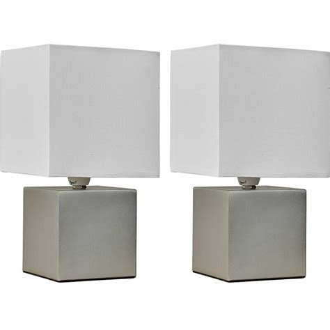 Same day delivery 7 days a week £3.95, or fast store collection. Pair Of Cube Touch Dimmer Bedside Table Lamps - Brushed ...